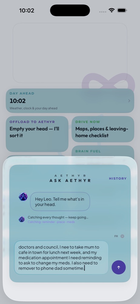 Offload to Aethyr on iPhone